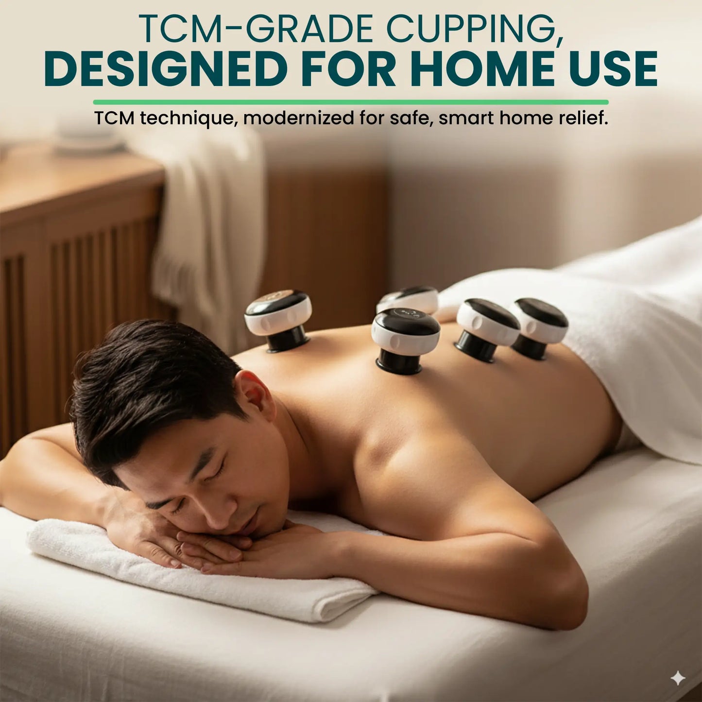 REVIA™ Smart Cupping PRO, Red-Light Heat Therapy For Modern Recovery