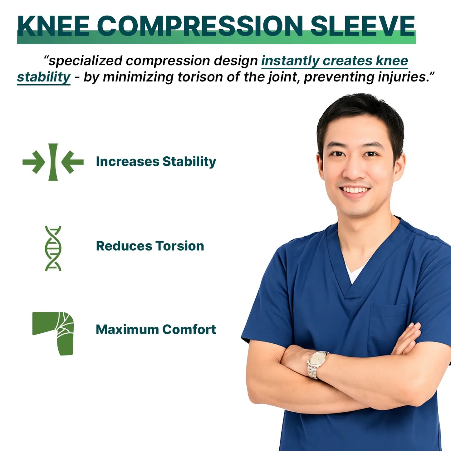 [MOVEX]  Knee Stability Compression Sleeve