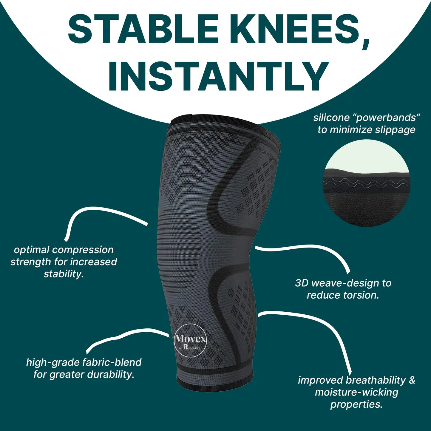 [MOVEX]  Knee Stability Compression Sleeve