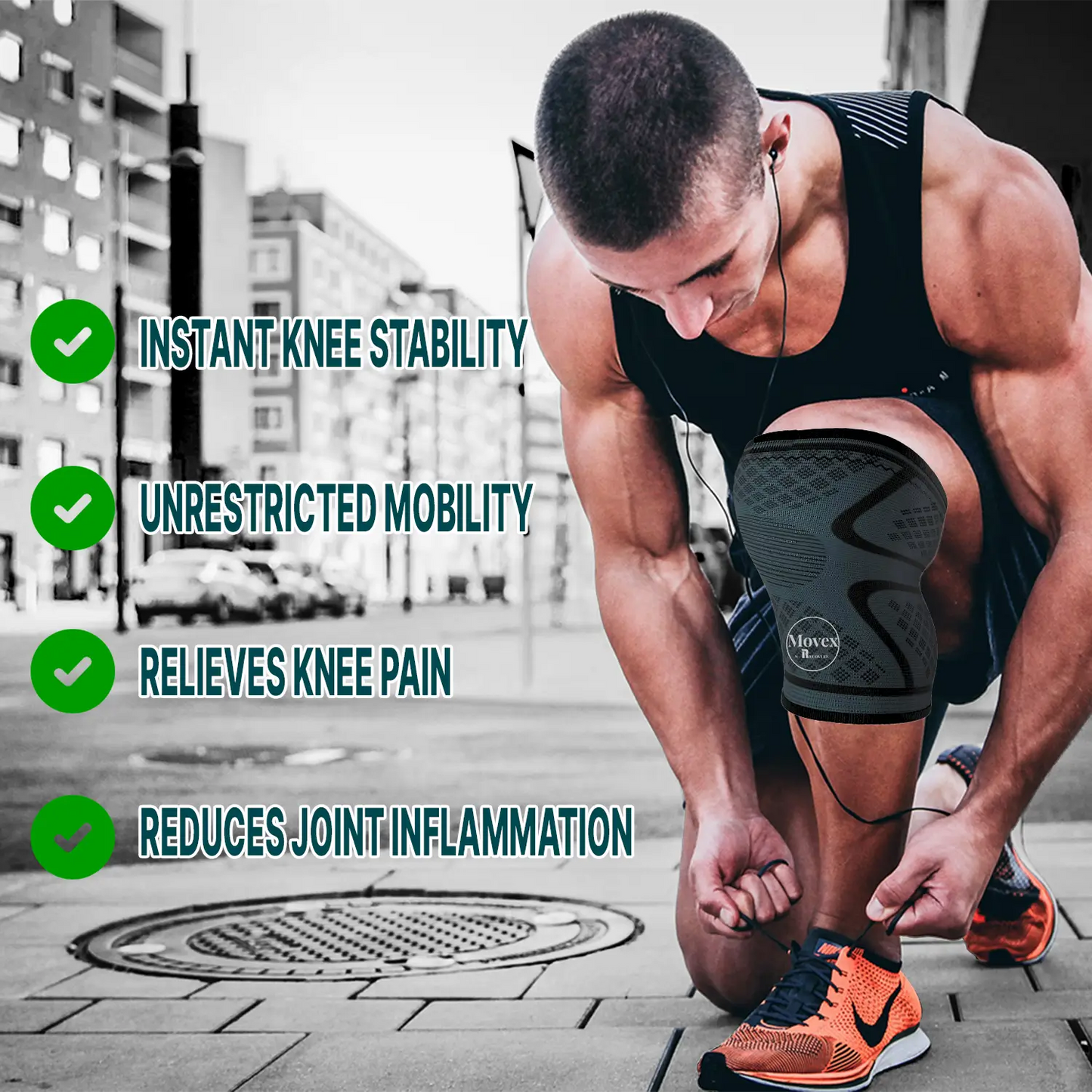 [MOVEX]  Knee Stability Compression Sleeve