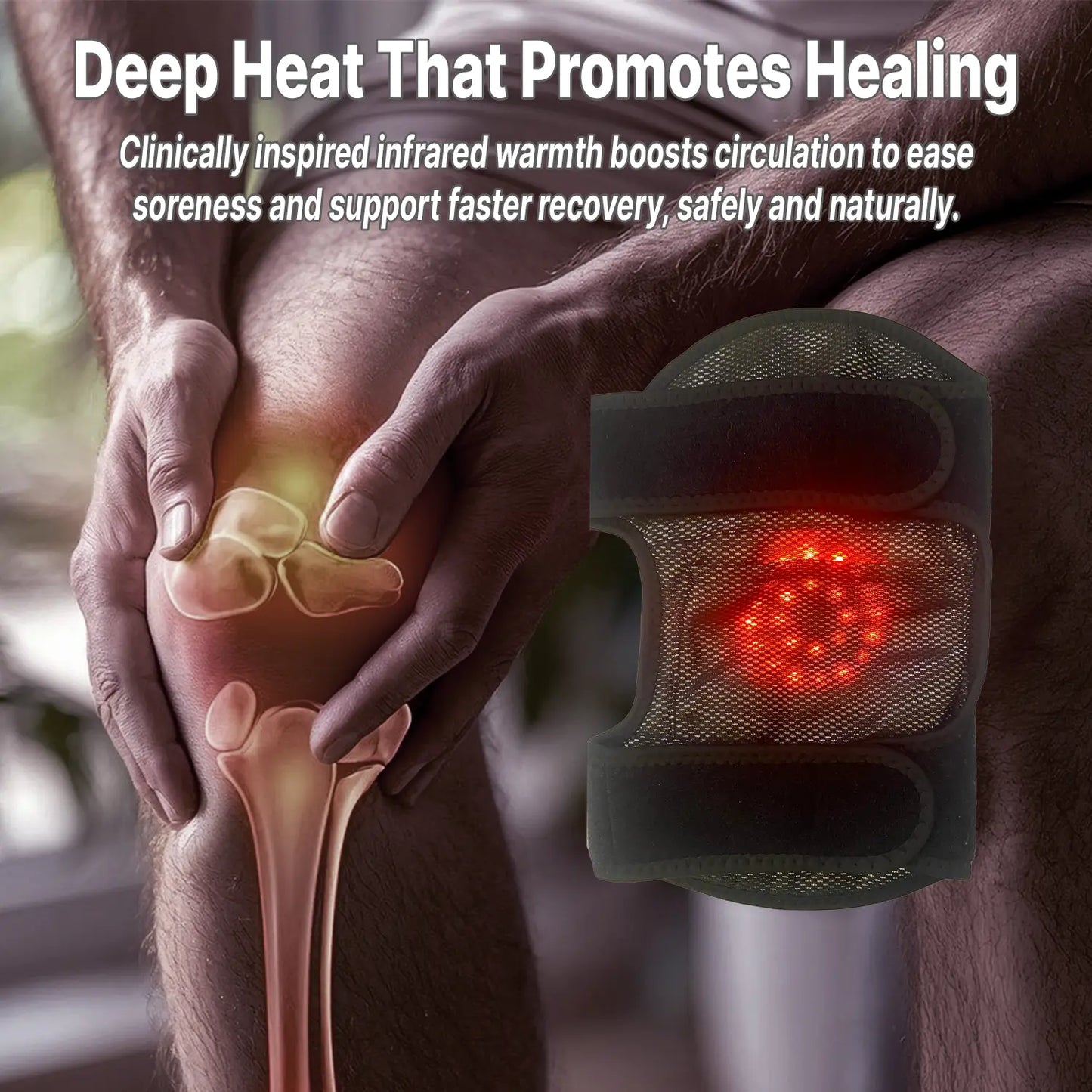 THERA™ Infrared Heat Knee Massager – Wearable Relief for Joint Pain