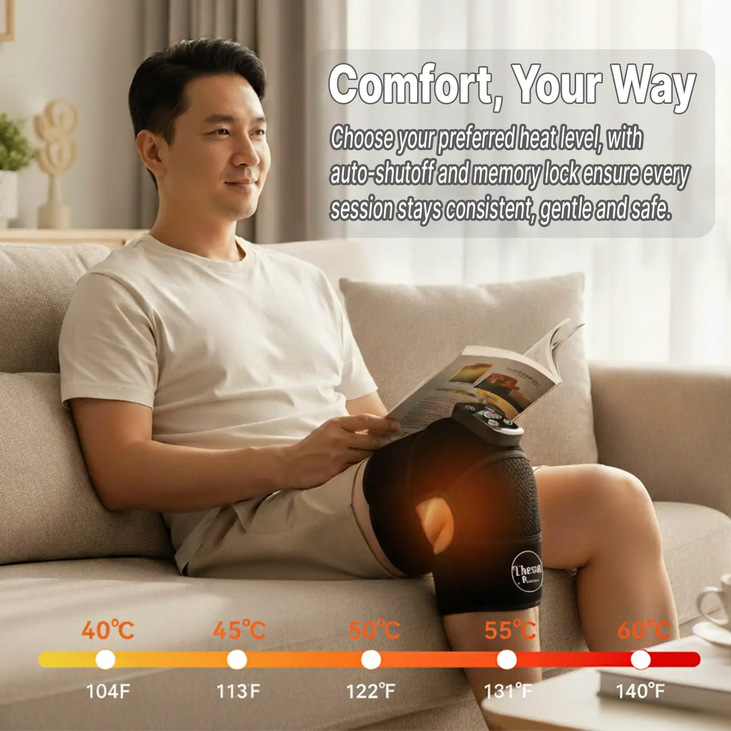 THERA™ Infrared Heat Knee Massager – Wearable Relief for Joint Pain