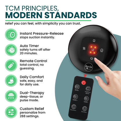 REVIA™ Smart Cupping Device - Deep Relief for Tight, Tired Muscles