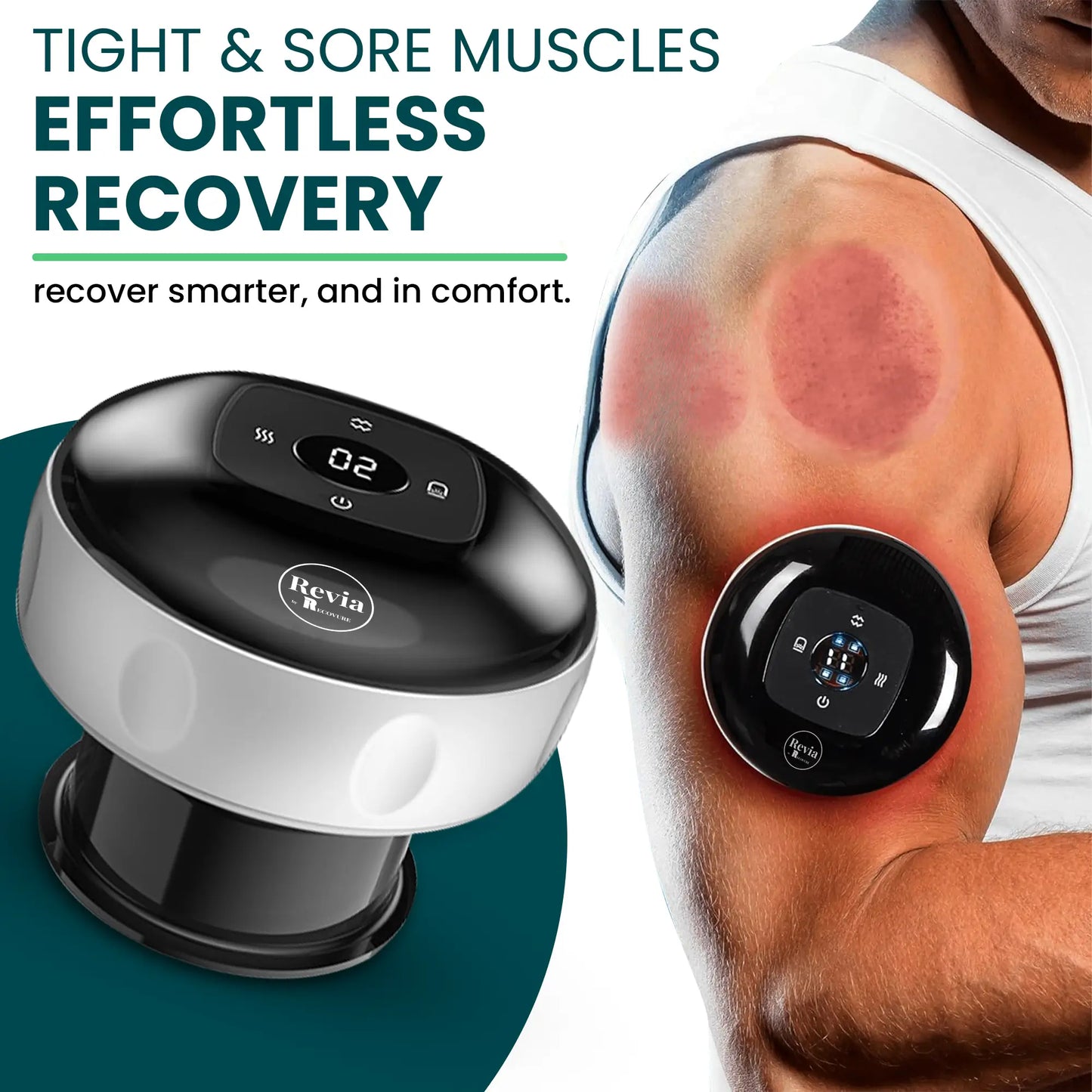 [REVIA] Smart Cupping PRO, Red-Light Therapy & Dynamic Suction